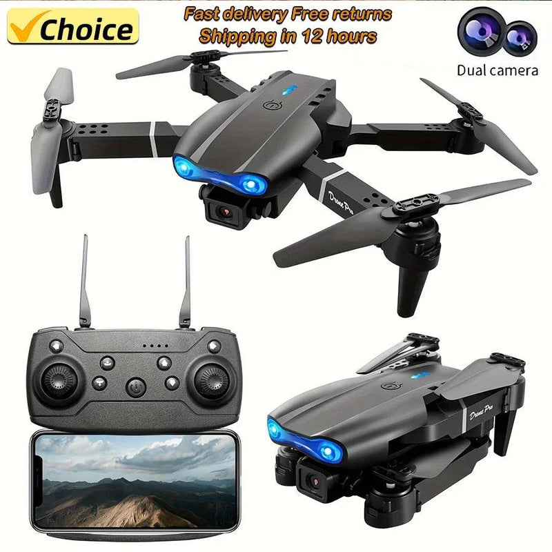 Drone RC E99Pro 2024 4K Profissional com Câmera HD Grande Ângulo 1080P, Helicóptero Dobrável, WIFI FPV, Manutenção de Altura, Brinquedo de Presente.