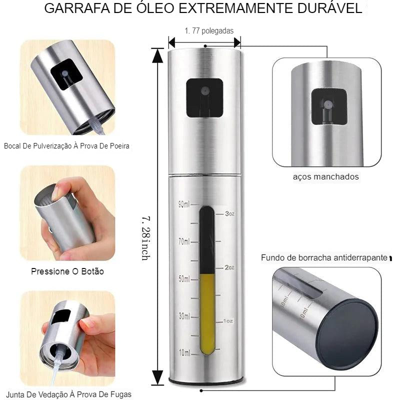 Borrifador Multiuso para Grelhar e Assar, Borrifador de Aço Inoxidável, Perfeito para Cozinhar.