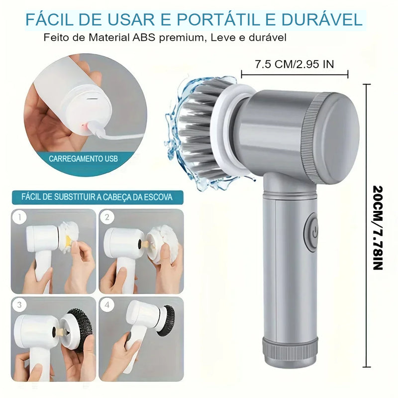 UltraScrub Pro – Escova Elétrica Sem Fio – Ferramenta Elétrica de Limpeza