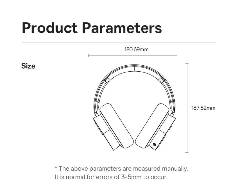 Fone de Ouvido Sem Fio Gamer Baseus GH02 com Microfone, Over-Ear, Bluetooth 5.3, Driver de 40mm, 2.4G/Sem Fio/Cabo, Headset RGB