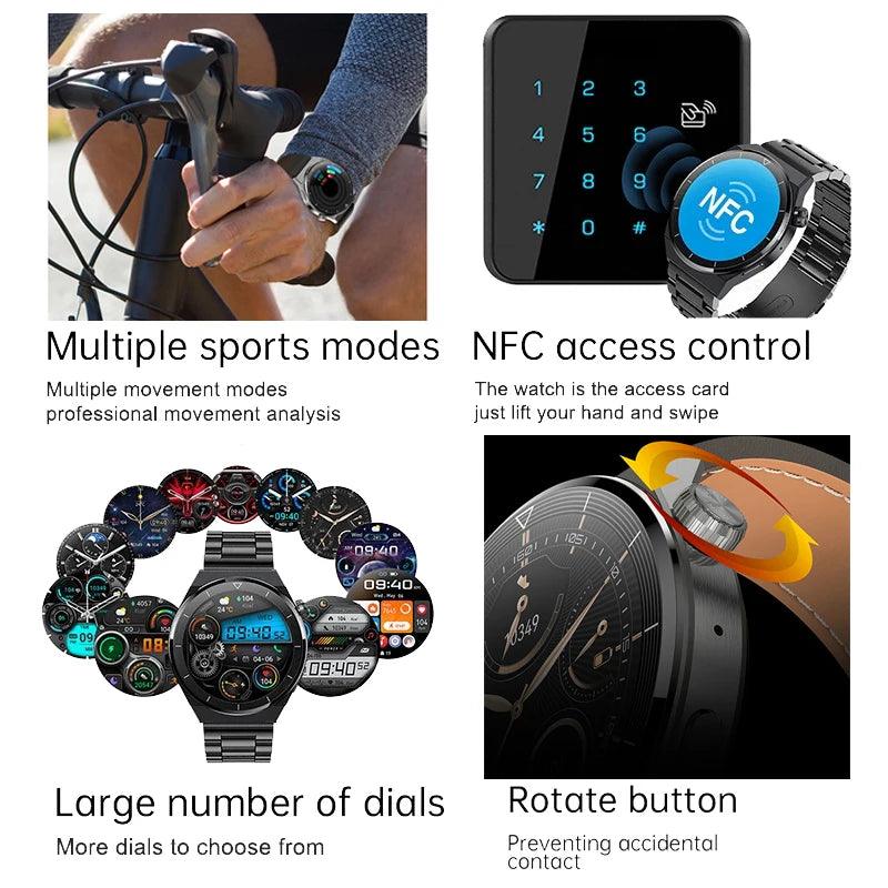 Para Huawei Xiaomi GT3 Pro Smart Watch Masculino, Tela AMOLED 390*390 HD, Monitoramento de Frequência Cardíaca, Chamadas Bluetooth, SmartWatch à Prova d'Água IP68, Novo 2024.